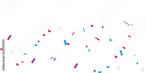 Принти на полотні Scattered confetti in shades of pink blue and falling creating a festive and celebratory atmosphere visually appealing White Background