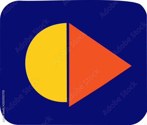 Media Play Toggle Button Icon Bold Flat Vector