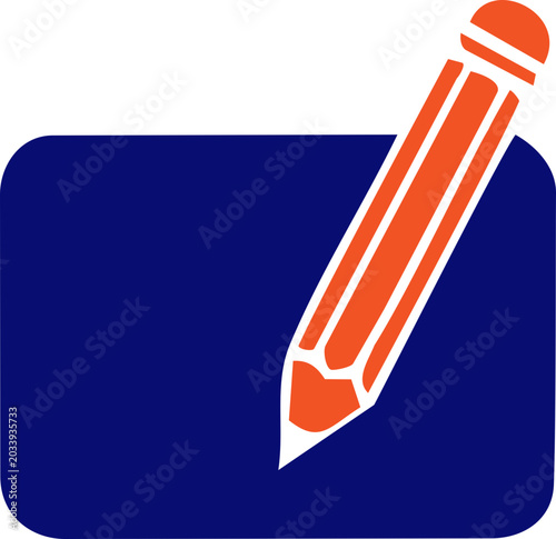 Edit Pencil Content Writing Icon Bold Flat Vector