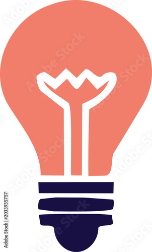Light Bulb Idea Creativity Innovation Icon Flat Vector