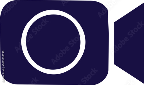 Video Camera Recording Standalone Icon Flat Vector