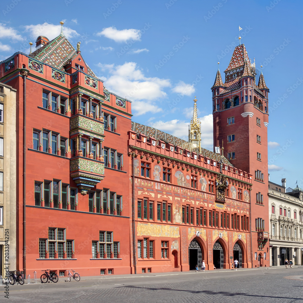 Fototapeta premium Rathaus in Basel, Schweiz
