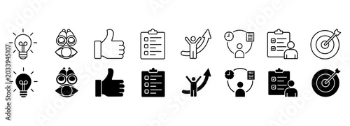 Obraz na płótnie personal growth icon set
