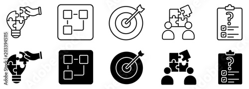 Cuadro en lienzo problem icon set