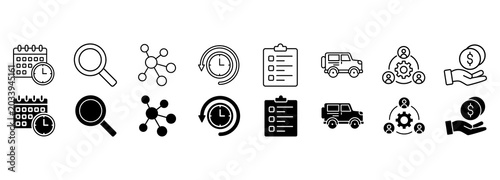 SCM Supply Chain Management icon set. Vector Illustration Concept