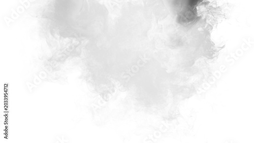 Obraz na płótnie Full screen white smoke wave with realistic cosmic dust texture and ghostly fog