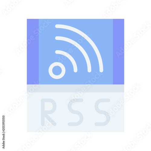 RSS Feed icon vector image. Suitable for mobile apps, web apps and print media.