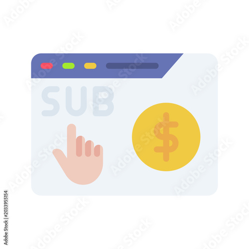 Subscription Listeners icon vector image. Suitable for mobile apps, web apps and print media.