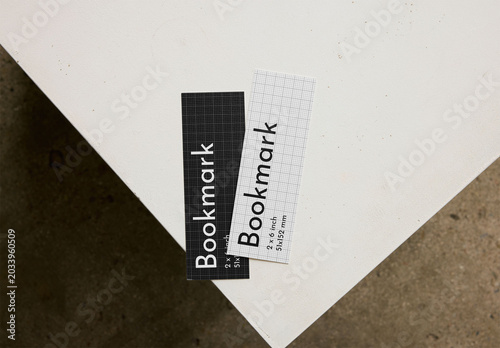 Mockup Of Two Customized Bookmarks