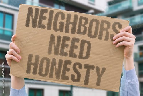 Φωτογραφία "Neighbors Need Honesty" Clear words prevent deeper conflicts