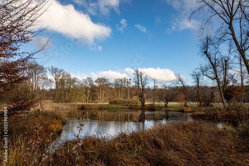 Tableau sur toile winterlicher Schlossteich im Schlosspark Glienicke, Berlin Wannsee