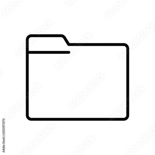 Simple outline of a document folder for digital file organization and data storage systems