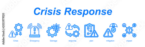 Tableau sur toile Crisis Response banner web icon vector illustration concept with an icon of Cris