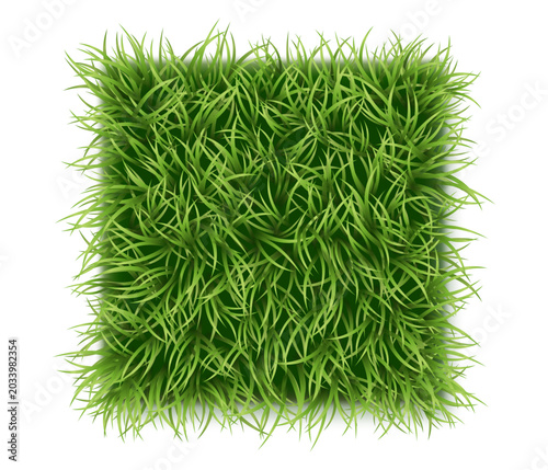 Foto Artificial turf or sports field grass, top view