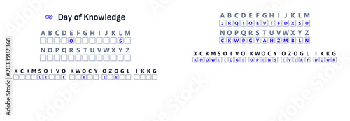 Slika na platnu Back to school cryptogram puzzle for kids