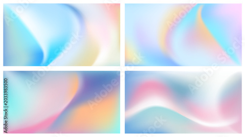 Tableau sur toile Abstract gradient composition with swirl waves and flows