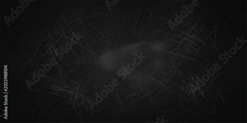 Schilderij op canvas A textured blackboard with faint chalk dust and numerous scratches, creating a rustic and vintage backdrop for creative expression or educational content