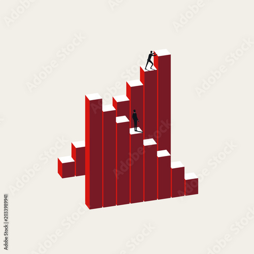 Foto Business market competition vector concept
