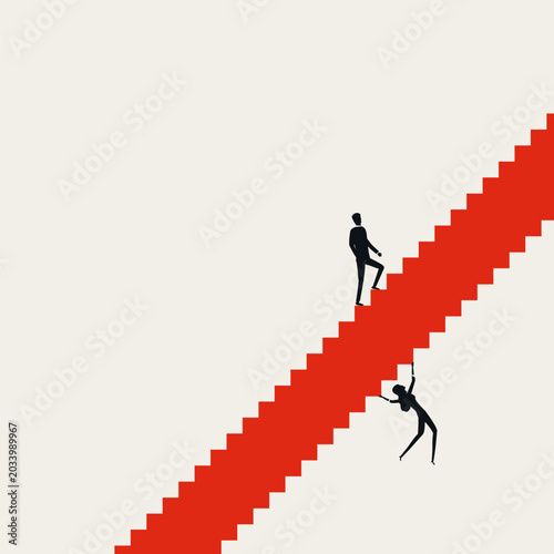 Vászonkép Business gender inequality vector concept