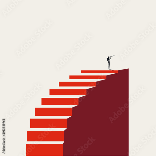 Fotografie Strategic business vision vector concept