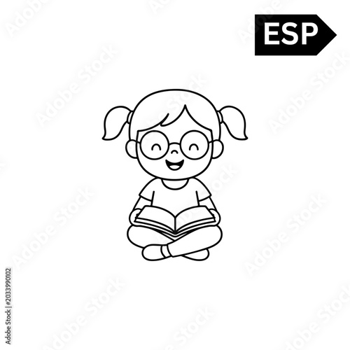 girl reading book