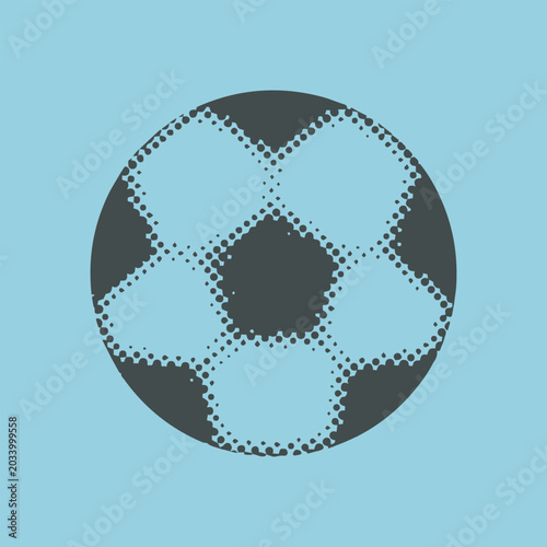 Konstfotografi Halftone Soccer Ball Vector Icon