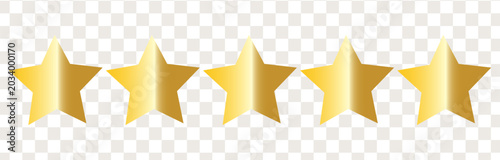5 golden stars feedback rank vector row for product premium review