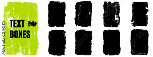 Fényképezés Smudge text box with rectangle shape and stamp effect for rough grunge layout