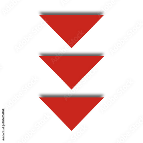 Red down arrow icon