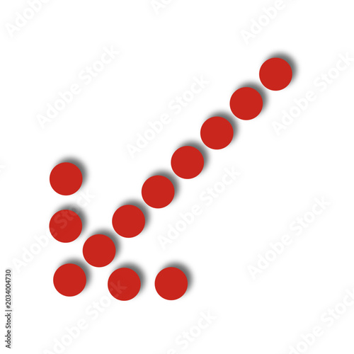 Red down arrow icon