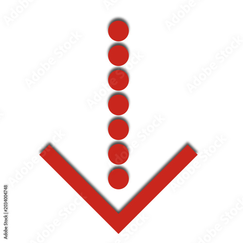 Red down arrow icon