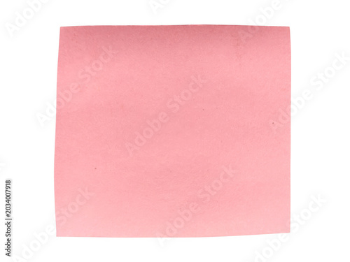 Soft pink sticky note with clean edge