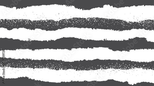 Obraz na płótnie Black horizontal torn grunge paper edge borders