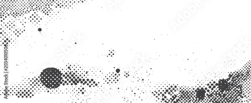 Fotografie Black grunge halftone dot scatter texture