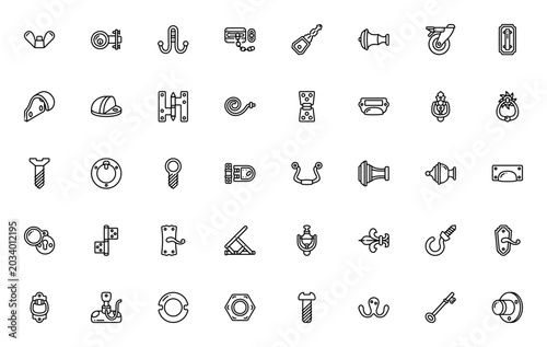 Photos Ironmongery icon set