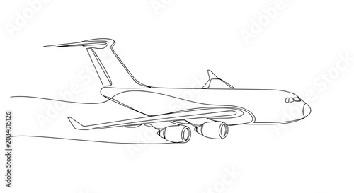 Bild auf Leinwand Airplane Commercial Jet Transport Vehicle 1.