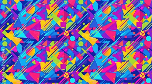 Vibrant Geometric Background with Colorful Patterns