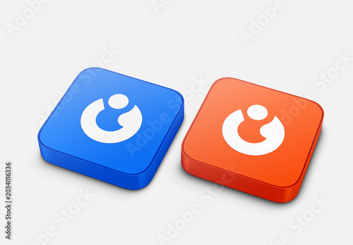3D App Icon PSD Mockup Set
