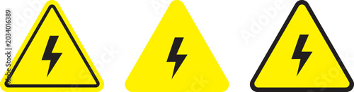 High voltage warning icon vector. electrical danger warning, safety alerts symbol. vector illustration.