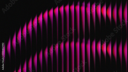 Tableau sur toile a series of vertical lines or bars in a purplish pink color that are arranged in a repetitive manner on a solid black background