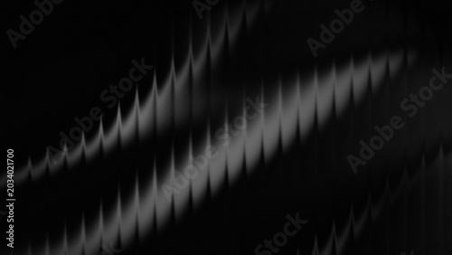 Foto a series of vertical lines or bars in gray that are arranged in a repetitive manner on a solid black background