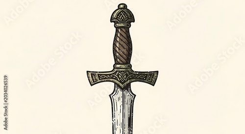 Vintage sword illustration