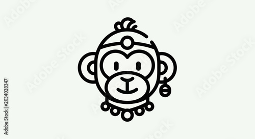 Photography Stylized monkey face icon
