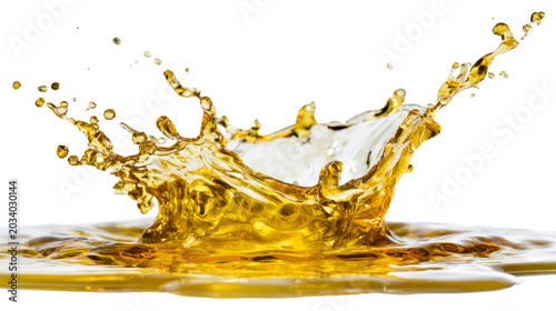 Golden Liquid Splash Frozen in Time