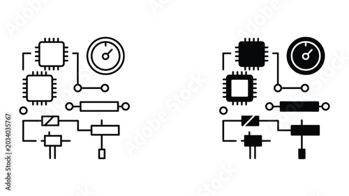 Electronic circuit diagrams for pressure sensor systems
