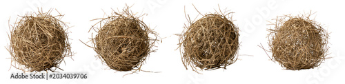 Four Tumbleweeds Isolated on White Background
