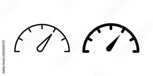 Quadro su tela Speedometer icon vector Illustration, Solid and stroke Style Icon