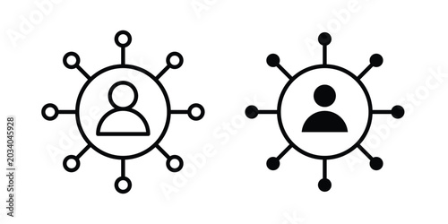 Foto Stakeholders icon vector Illustration, Solid and stroke Style Icon