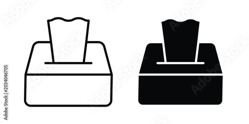 Foto Tissue icon vector Illustration, Solid and stroke Style Icon