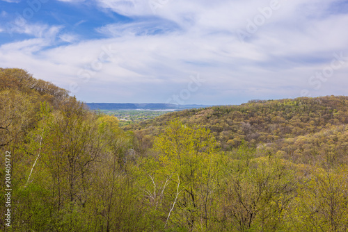A Hilly Landscape with Distant Valley Town